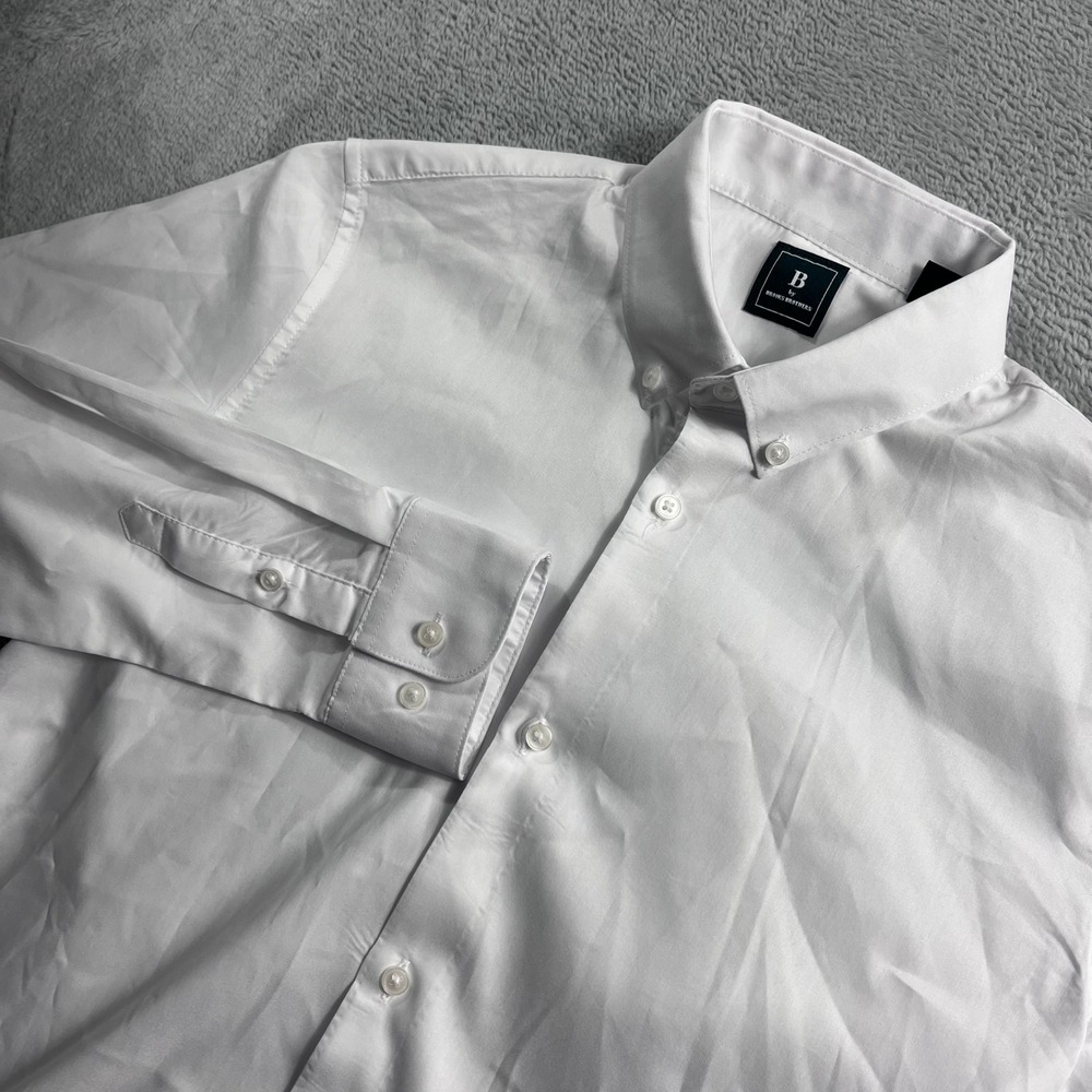 Brooks Brothers Mens White Long Sleeve Button Down Dress Shirt Size 16
